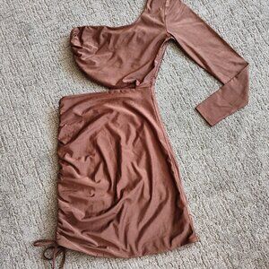 Asymmetrical tiger mist dress